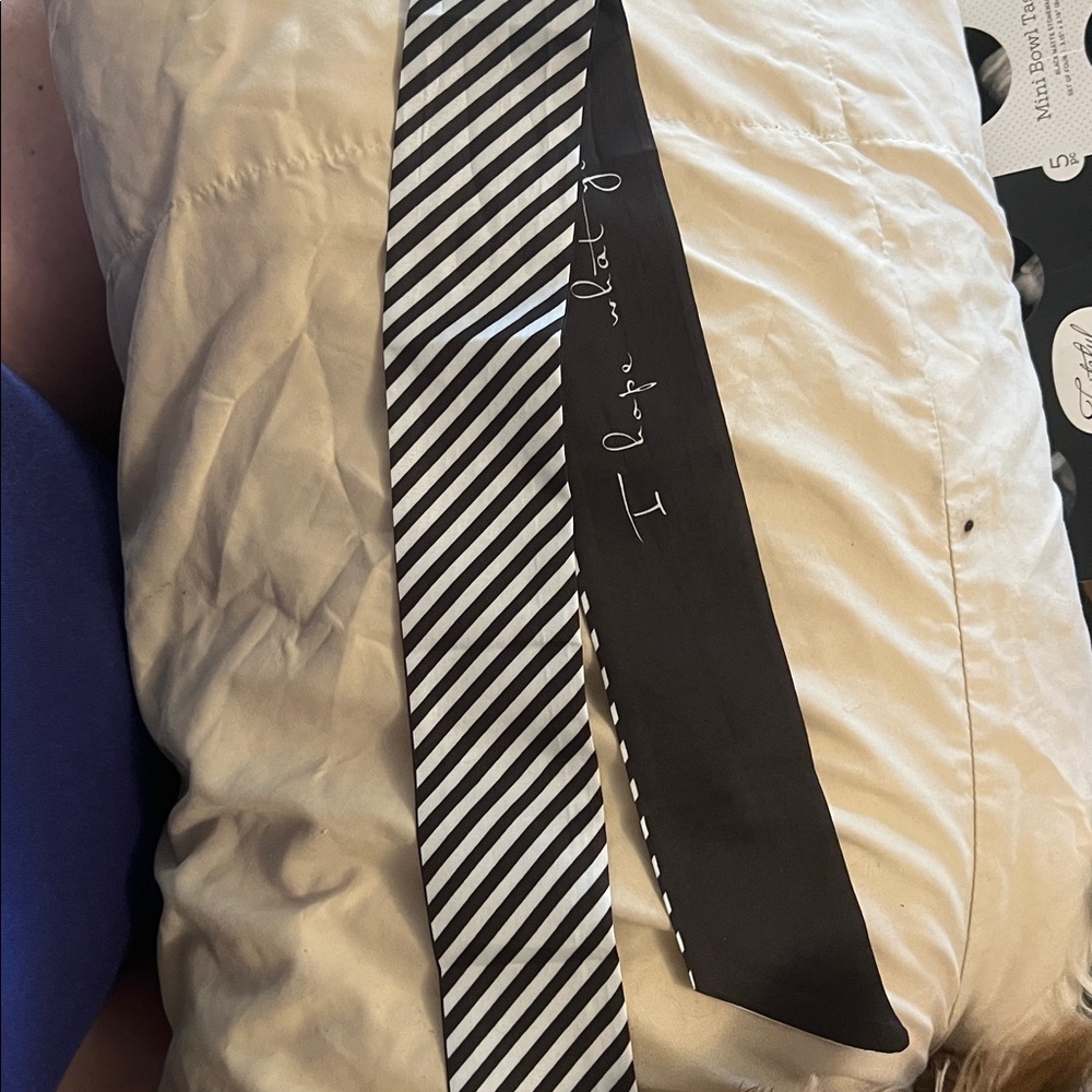 Black and White Striped Twilly/Scarf